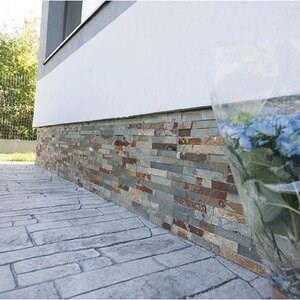 Wandverkleidungsplatte aus Multi-Schiefer, 15 x 60 cm